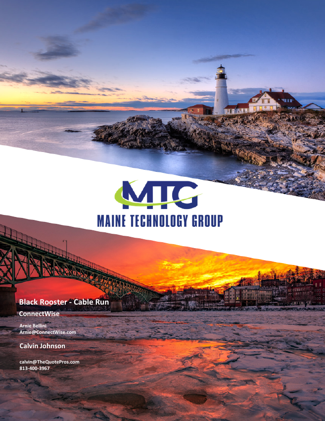 Maine Technology Group custom quote cover